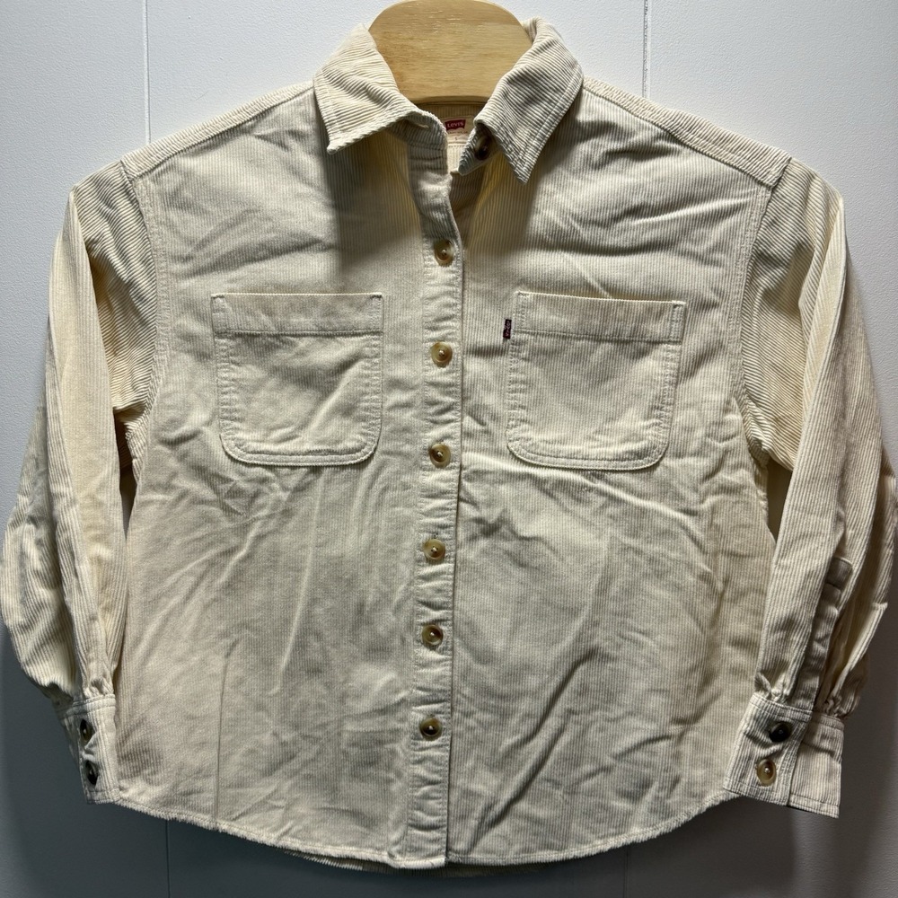 Levis Jacket Mens Size Small Corduroy Button Up Pockets Beige NEW WITH OUT TAGS‎
